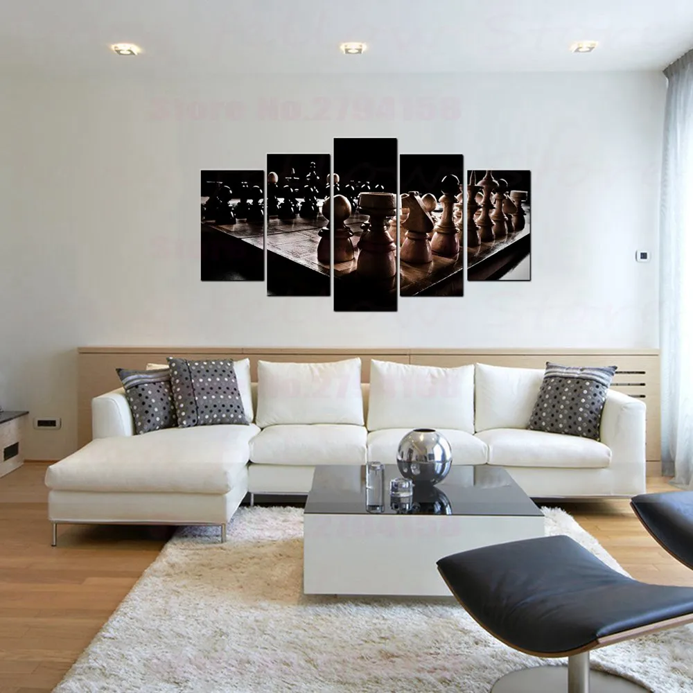 Чекмат! Картина Королева в шахматах настенное искусство печать на холсте