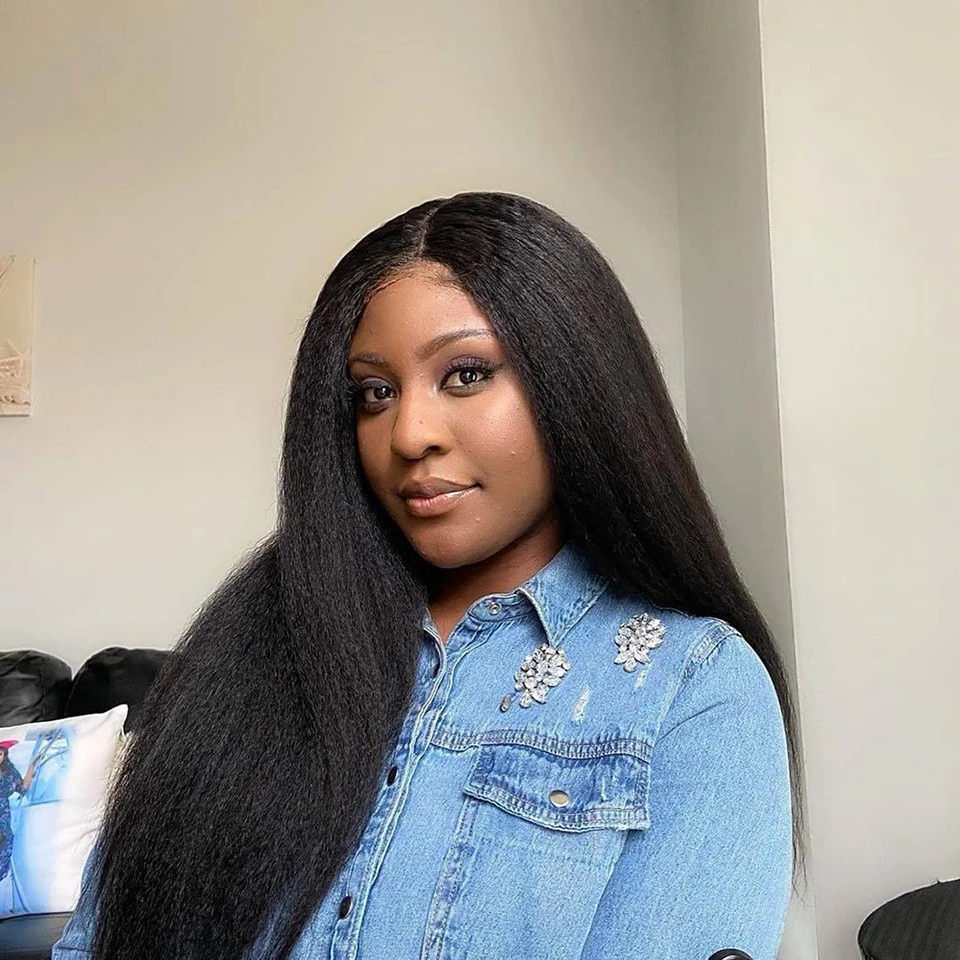 Бразильский парик из человеческих волос с прямыми кружевными волосами застежкой