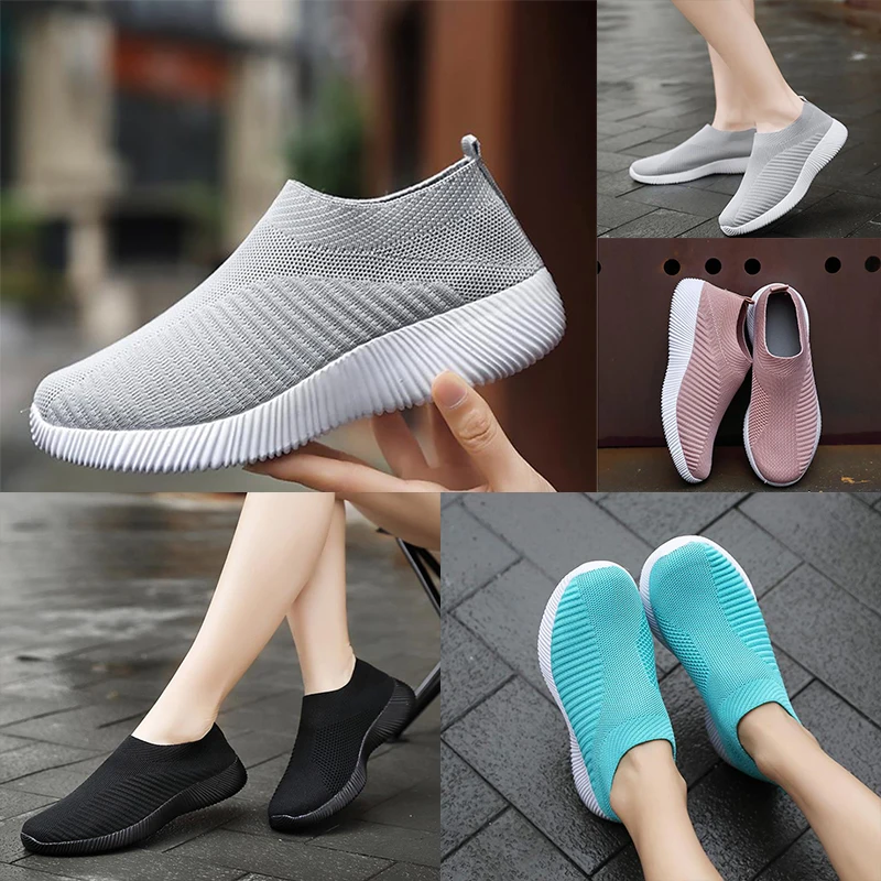 New high quality wholesale moms shoes  flying socks womens shoes  cross border leisure soled sports shoes elderly shoes 44