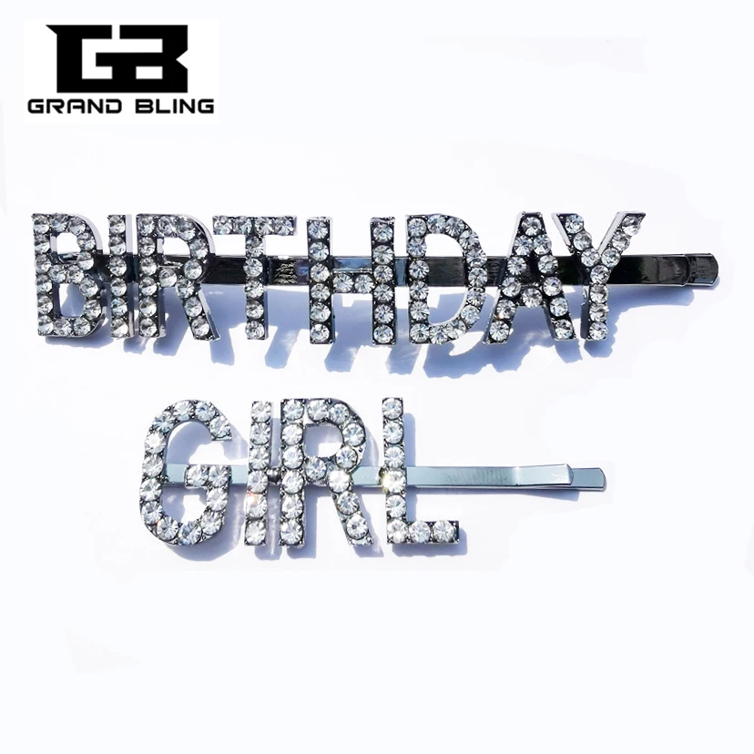 Заколки для волос с надписью Birthday Girl 2 шт./компл. | Украшения и аксессуары