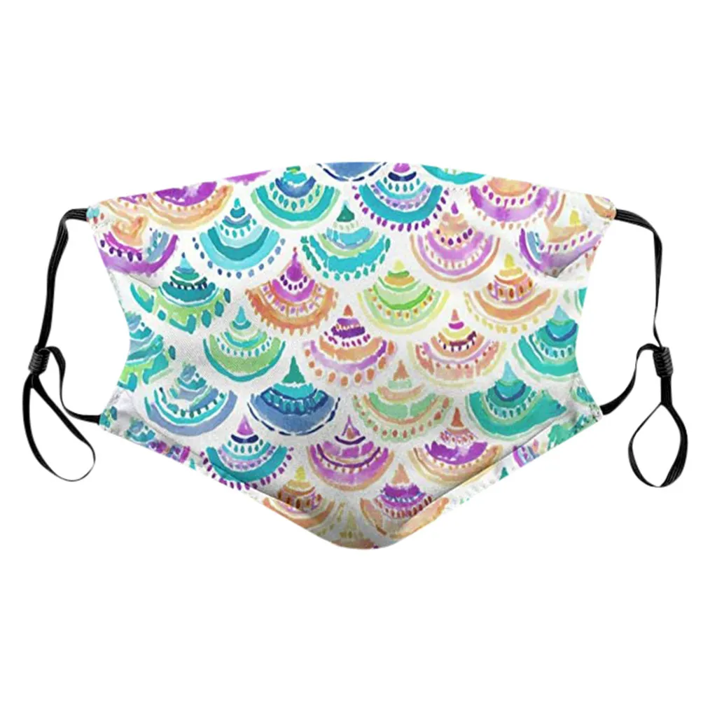 

10pc Print Designer Face Maks Reusable Adult Face Maks Washable Breathable Mondkapjes Wasbaar Women Halloween Cosplay Masque