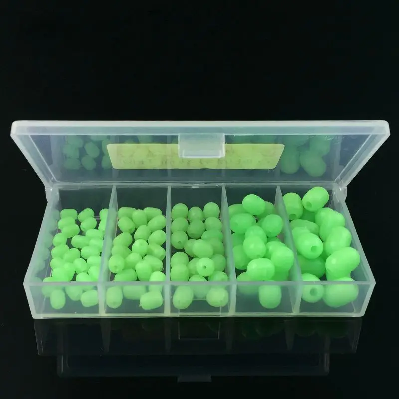 100 шт Овальные мягкие светящиеся бусины для рыбалки морские рыболовные приманки