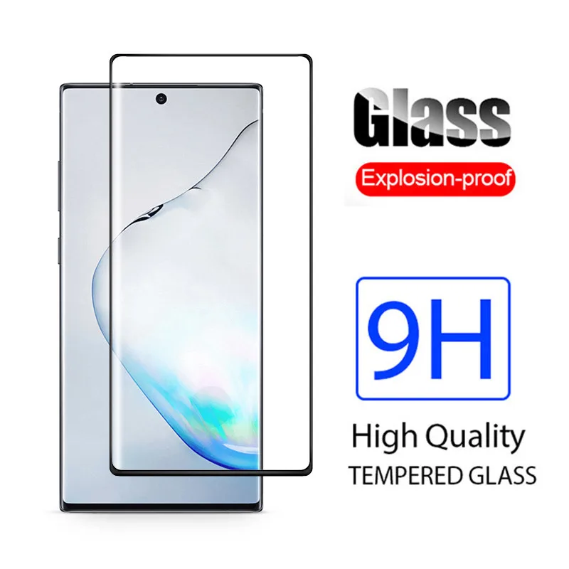 Изогнутое закаленное стекло 9D для Samsung Note 8 9 10 Pro защитная пленка экрана Galaxy