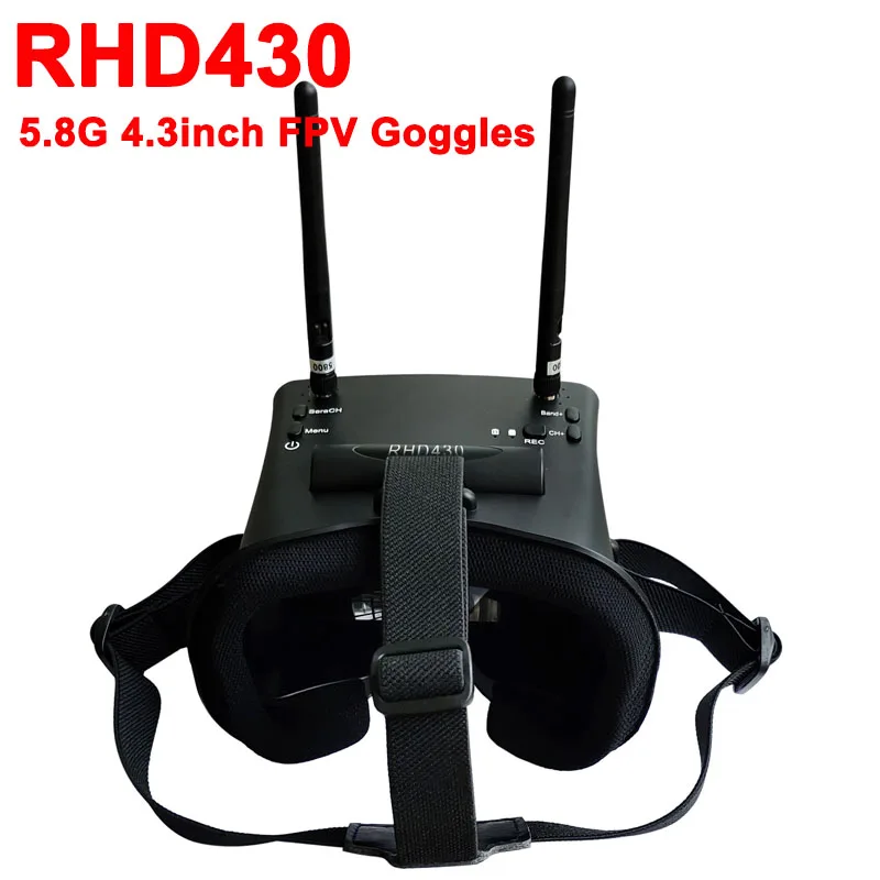 

SJ RHD430 4.3inch FPV Googles 5.8G 40CH Diversity DVR Built-in Battery 800*480 Receiver Head Tracker for RC Racing Drone