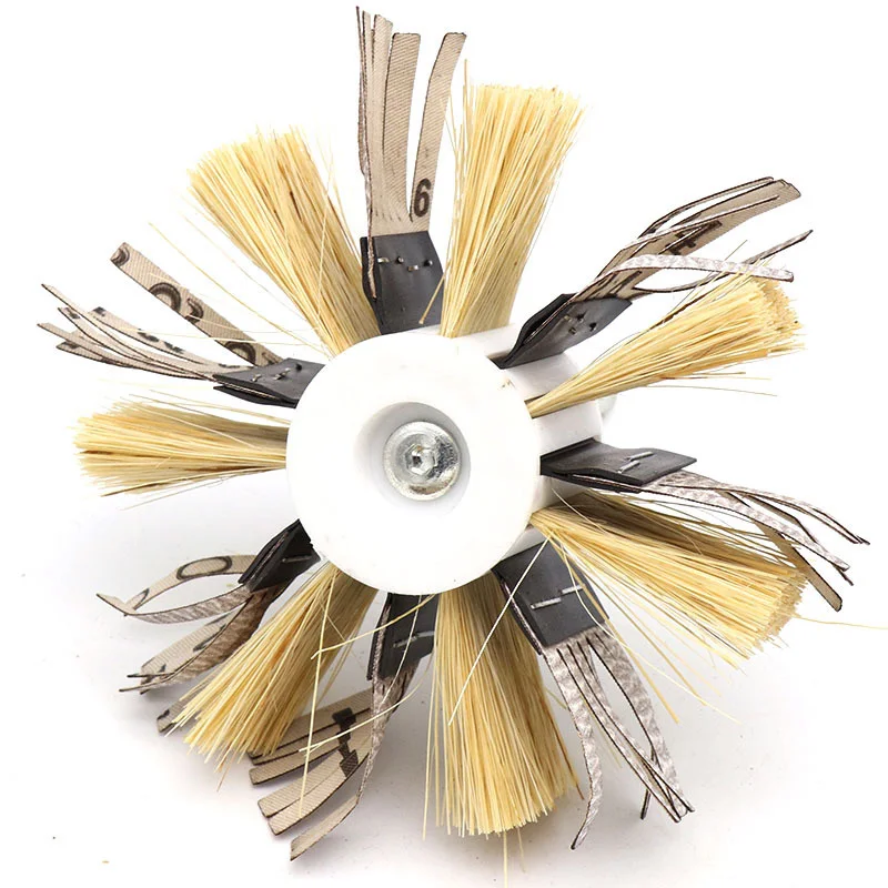 6mm Shaft Mounted Sisal Emery Cloth Bristle Grinding Buffing Brush Polishing Wheel For Primers Sanding Wood 120~400 grit | Инструменты