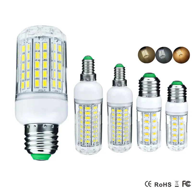 LED Corn Light Bulbs 6W 12W 15W 20W 25W 110V 220V E27 E14 B22 G9 GU10 Screw Base Bright White Lamps Luces Lighting Home Office