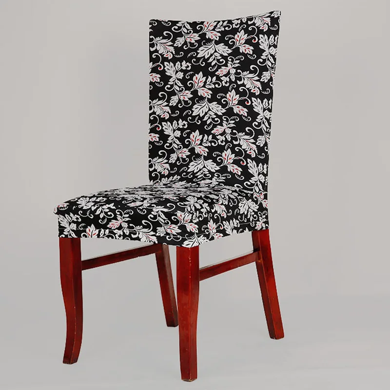 Съемный нескользящий эластичный чехол для обеденного кресла из спандекса кухни