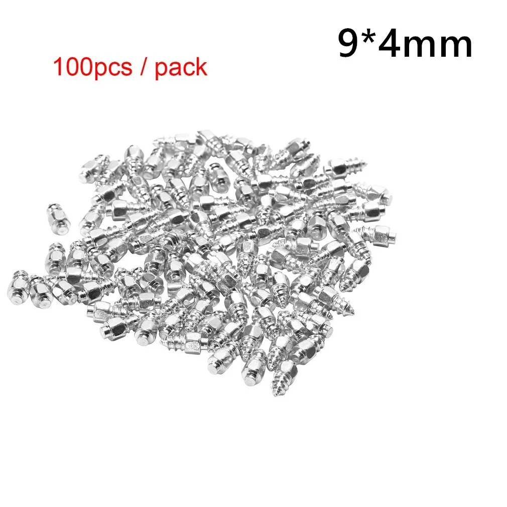 

100 шт. винтовые Шпильки 9 мм или 12 мм + 1 шт. сверлильная втулка для автомобиля, кроссовера, квадроцикла, противоскользящие винтовые шпильки, колесные шины, шипы для зимних шин, отделка