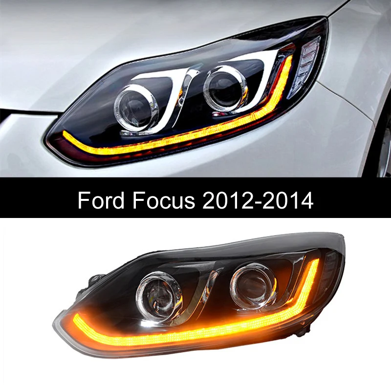 

Автомобильные фары для Ford Focus 2012-2014, фары головного света, дневные ходовые огни, биксеноновые фары