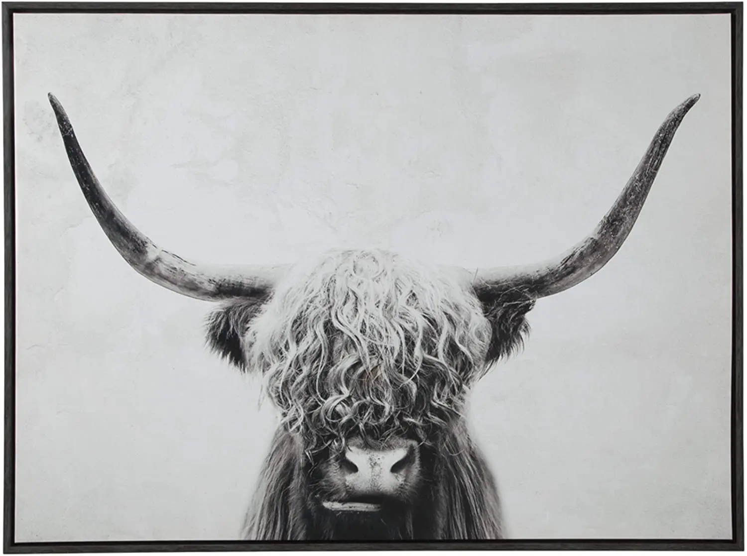 

Signature Design by Ashley Pancho Highland Cow Wall Art Casual Black/White