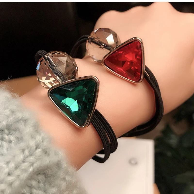 1 шт. Женская эластичная повязка для волос с кристаллами| |