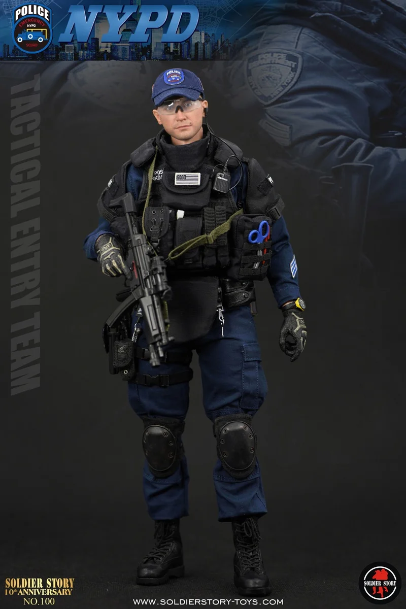 

1/6 New York SWAT Tactical Operations Unit Soldier Story (SS100) 12" Action Figure Model Toy Collection