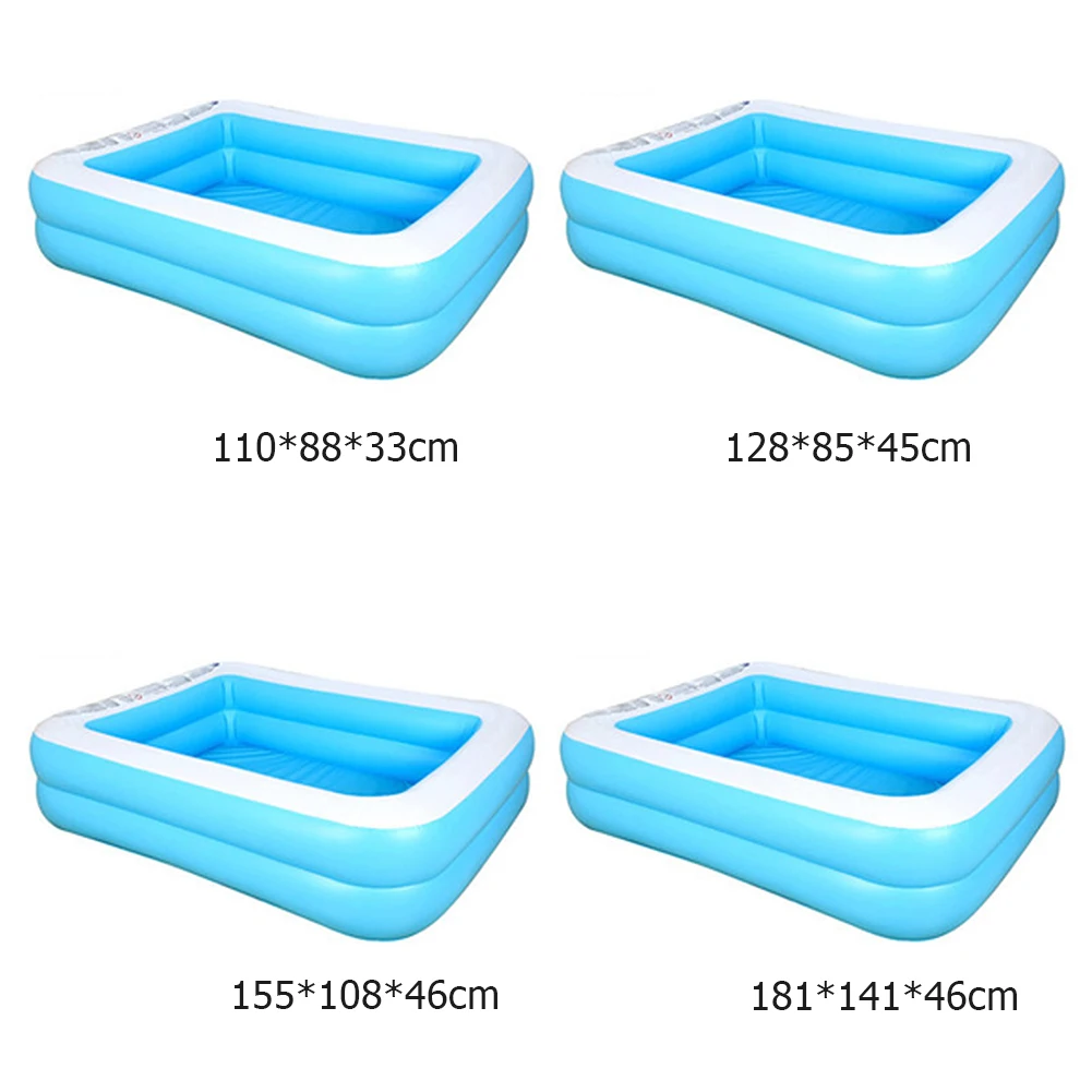 

Inflatable Swimming Pool Adults Kids Outdoor Rectangle Bathing Tub Paddling Pool Lightweight Parts Little Child Accessories