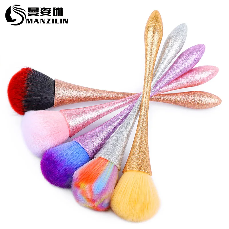 Щетка для чистки ногтей удаляет пыль порошок дизайн Маникюр Педикюр мягкая