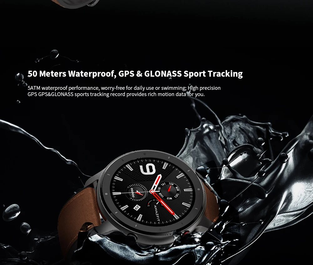Глобальная версия Huami Amazfit GTR 42 мм умные часы водонепроницаемые умные часы 24 дня 42 мм gps и ГЛОНАСС сердечный ритм для Android IOS