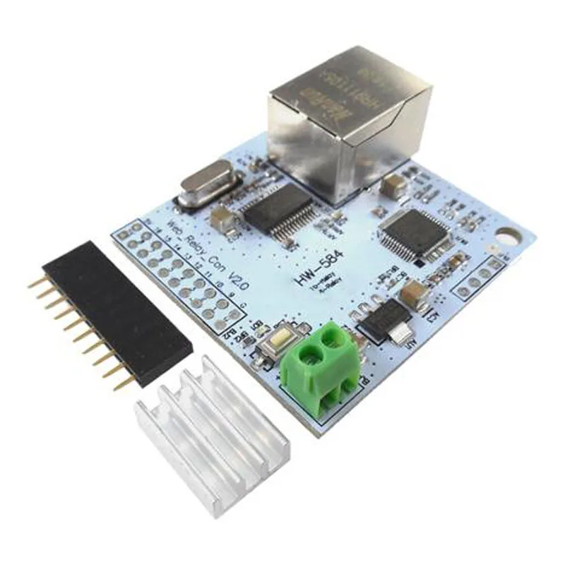 HW-584 8-way W5100 сетевой коммутатор управления 5 в релейный модуль Интернет вещей ENC28J60 |