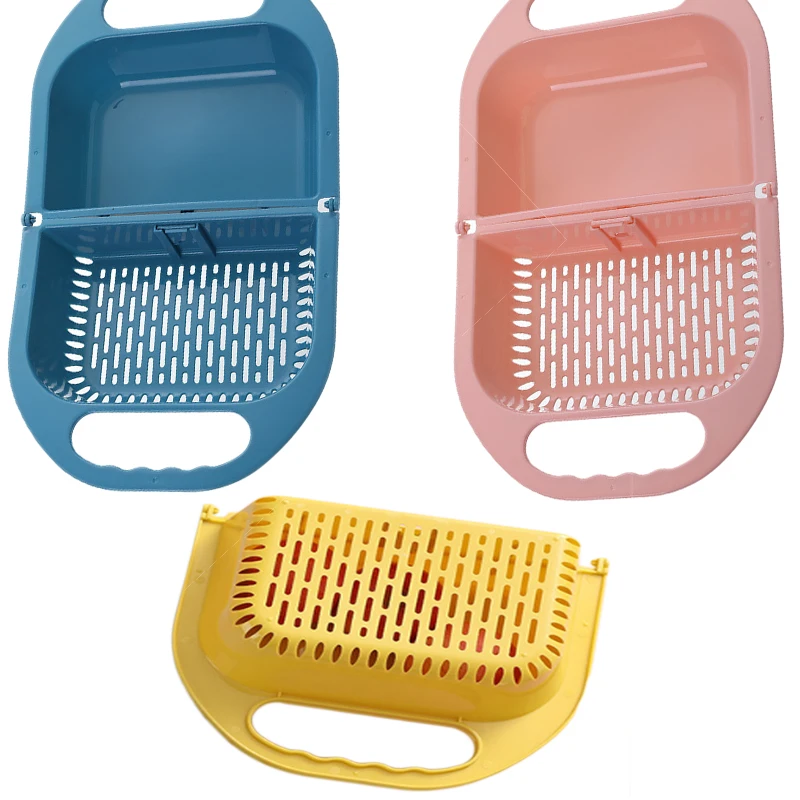 

Foldable Drain Filter Mesh Basket Kitchen Noodle Filter Mesh Fruit And Vegetable Plastic Washing Basket Kitchen Storage Tool