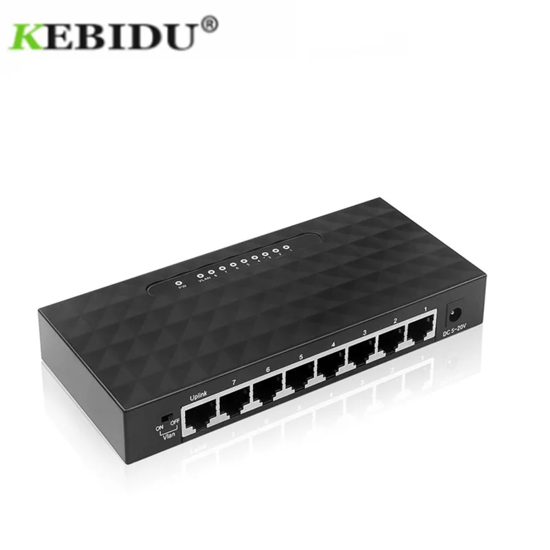 

Smart 8 Ports Internet Switch 10/100Mbps Ethernet Network Fast Switch Lan Hub High Performance Ethernet Smart Switcher