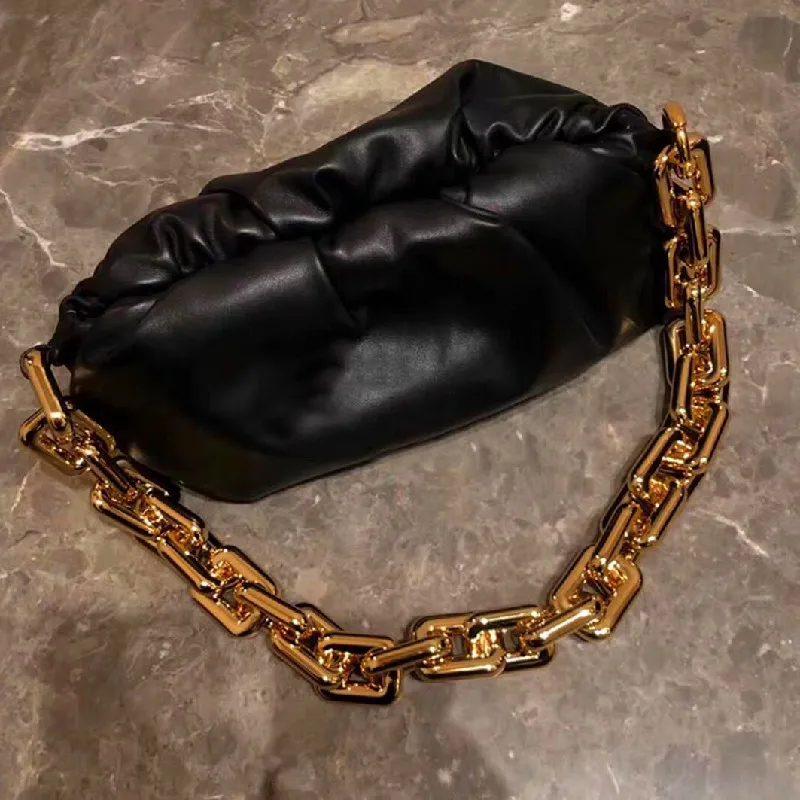 Новинка 2020 Женская грубая цепочка сумочки с облачным дизайном сумка из