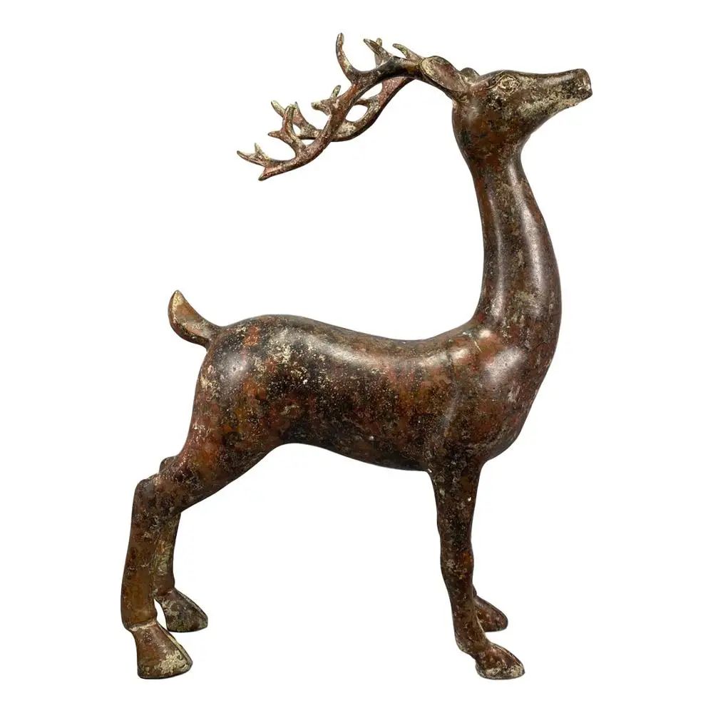 

LaoJunLu Bucks Weigh 2.88 Kg Imitation antique bronze masterpiece collection of solitary Chinese traditional style jewelry