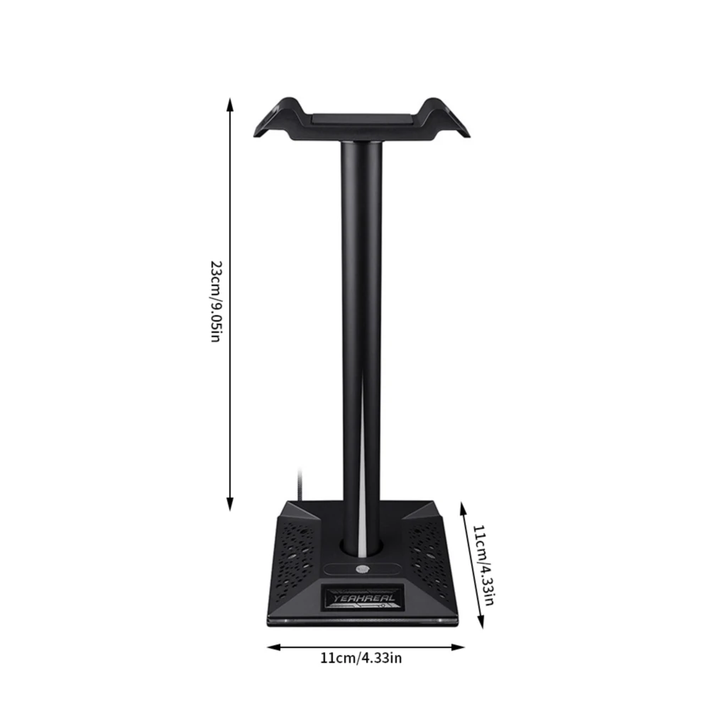 

Подставка для наушников RGB светящийся держатель для гарнитуры для дома и офиса нескользящий кронштейн для наушников с двойным USB