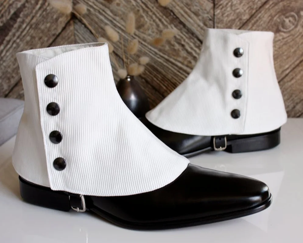 

Men's Dress Boots Pu Leather Buckle Low Heel Fahion Casual Vintage Retro Shoes for Men Stylish Zapatos De Hombre KN083