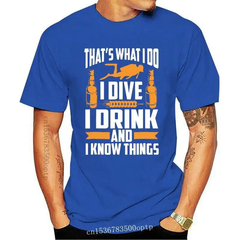 

Горячая Распродажа, новинка, Мужская футболка с надписью «I Dive I Drink And I'm футболка для дайвинга», футболка с круглым вырезом