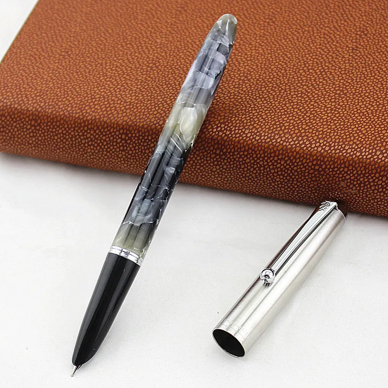 Подлинное качество Jinhao Классическая ностальгическая авторучка 51-2 серебряный зажим/колпачок чернильная ручка Иридиевый тонкий наконечник 0,38 мм для студентов - Цвет: S
