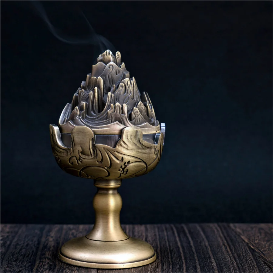 

Alloy Incense Burner Decorative Sets Japanese Brass Incense Burner Sandalwood Incense Retro Quemador Incienso Meditation Decor