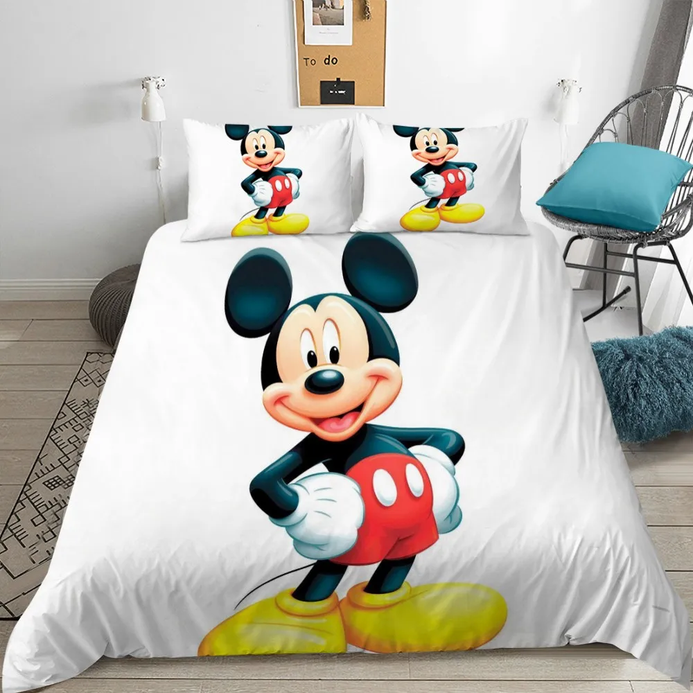 Disney Микки Повязка Голову Мышь Постельное белье милый пододеяльник наволочки для