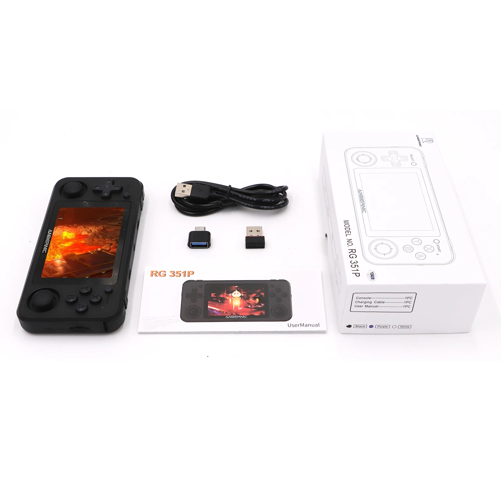 Портативная игровая консоль RG351P ANBERNIC в стиле ретро PS1 RK3326 64 ГБ с открытым исходным