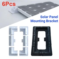 6x rv top roof solar panel mounting fixing bracket kit abs supporting holder for caravans camper rv boat yacht motorhome 6pcs