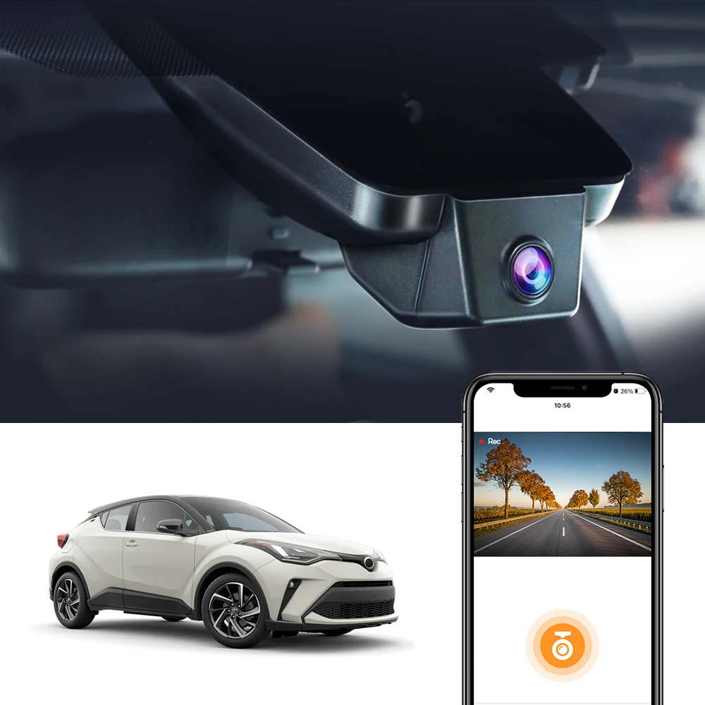 $168.00 Car DVR for Toyota C-HR CHR 2017 2018 2019 2020 2021 2022,FITCAMX Dash Cam 4K Driving Recorder,Night Vision Car Camera