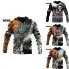 Бренд WBWA, мужская и женская модная камуфляжная толстовка с капюшоном, с 3D-принтом, для охоты на оленя, с длинным рукавом YL18.