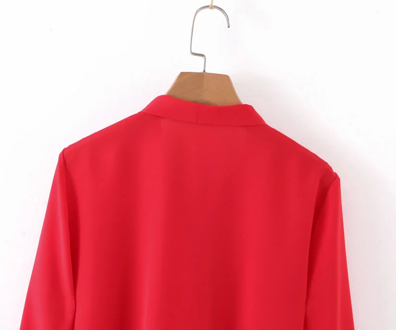 Женская однотонная красная Роскошная блуза галстук-бабочка плиссированные