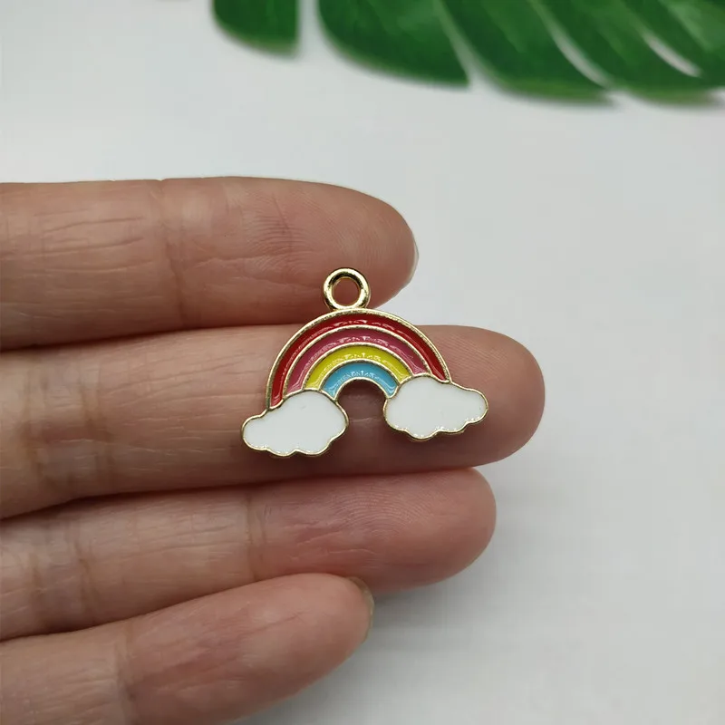 5 шт./упак. подвески для сережек с эмалью радужных облаков сделай сам поиск