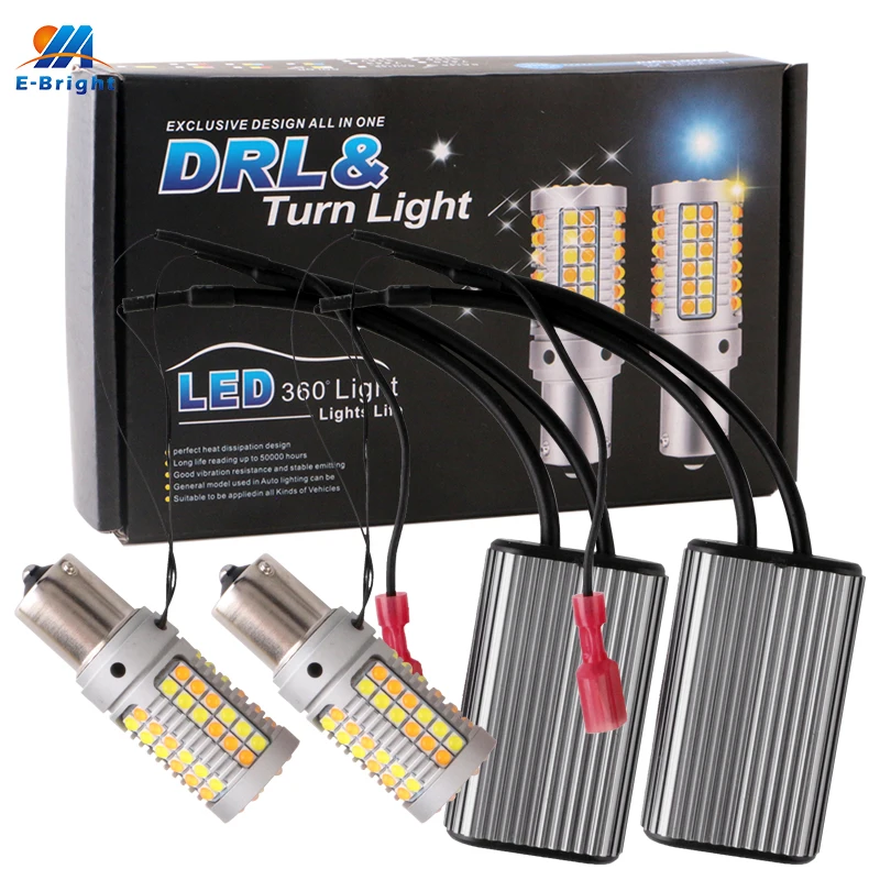 1 комплект 1156 P21W BA15S PY21W BAU15S 3156 7440 W21W 3030 без ошибок светодиодный Canbus LED дневные