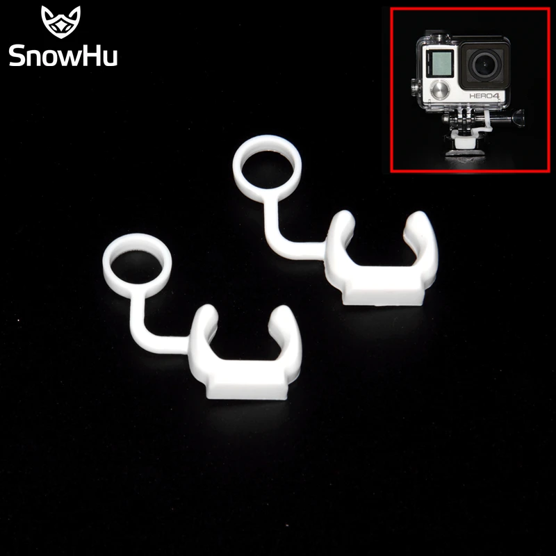 

SnowHu For GoPro Accessories 2 Rubber Locking Plug Color Black White for Gopro Hero 10 9 8 7 6 5+ For Yi 4K sport camera GP108