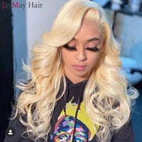 jaymay 13x6 613 blonde lace frontal wig body wave lace front wig human hair transparent lace wigs natural color frontal wig