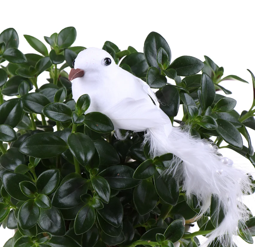 Искусственный голубь Искусственные белые голубы пенопластовое перо свадебное