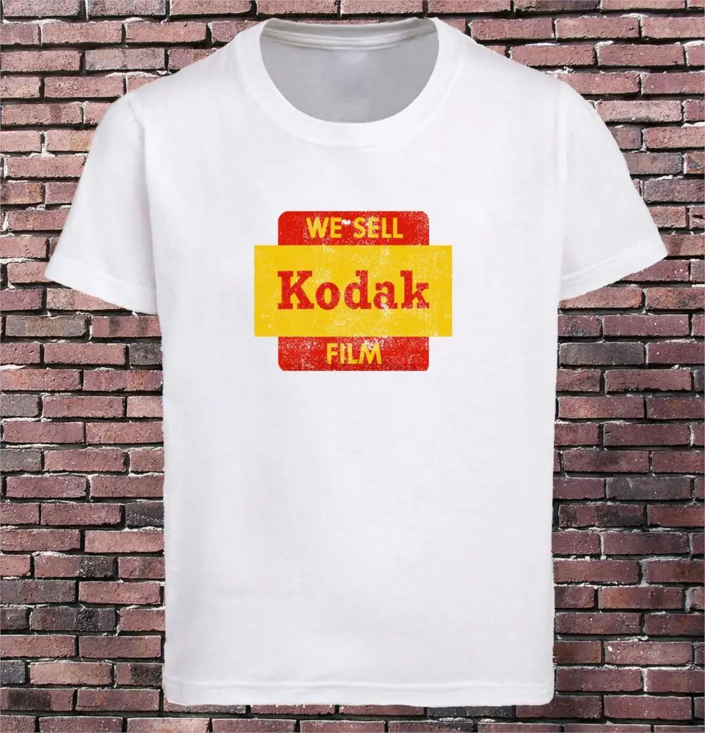 Мы продаем футболки Kodak для фотосъемки с кинокамерой фотографом Мужские Белые