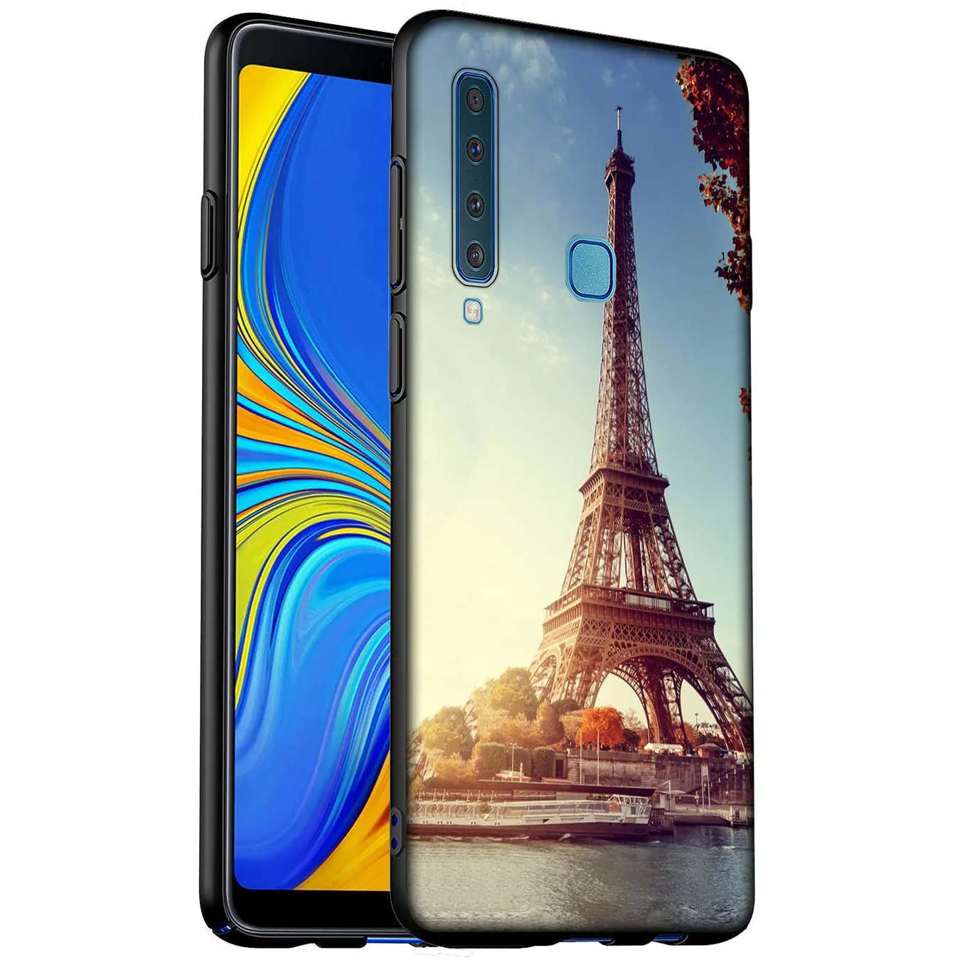 Франция Париж Эйфелева башня Мягкий силиконовый чехол для телефона Samsung Galaxy A6 A7 A8