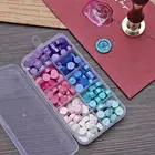 200 шт.корт. Ретро восьмиугольник фототаблетки с восковым уплотнением винтажная восковая печать фотобусины для конверта свадебное тиснение