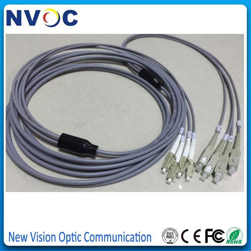 5pcs 5mtr 4core Armored Fiber Patchcords SC LC FC ST Multimode OM2 5M 4Fibers MM Optic Patch Cord Cable | Мобильные телефоны и