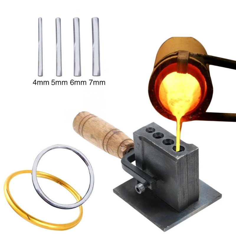 Gold Silver Casting Melting Graphite Ingot Mold Reversible Crucible Jewelry Mould Refining Tools T84A | Украшения и аксессуары