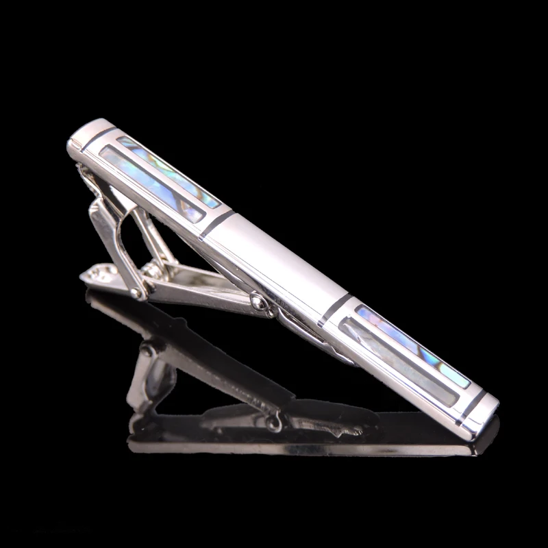 Новый Синий Зажим для галстука из ракушки Весенняя Модная бижутерия мужской