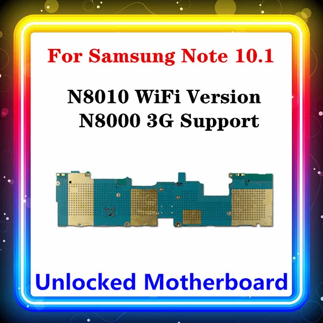 100% оригинальная материнская плата для Samsung Galaxy Note 10 1 N8000 3G и WIFI N8010 Материнская Android