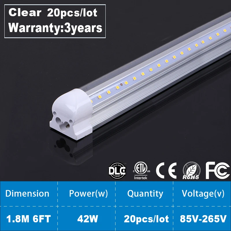 Светодиодная V образная Интегрированная Лампа T8 4ft 5ft 6ft 8ft 85 265V|integrated led tube|led tube t8tube