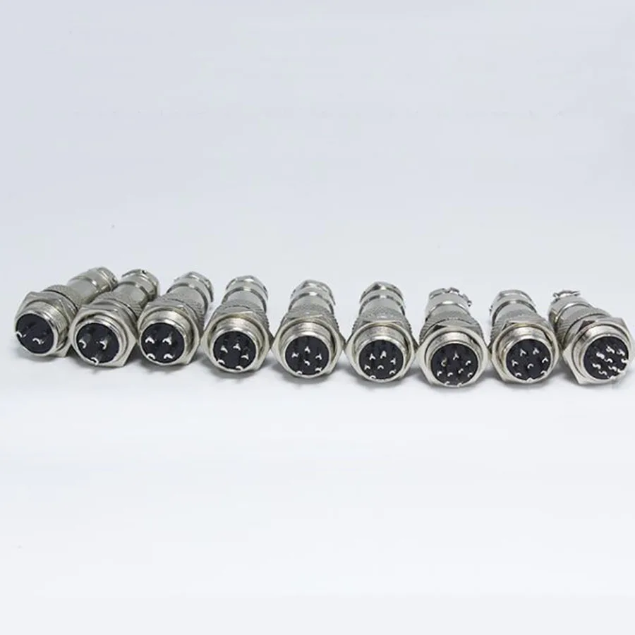 EClyxun 50set GX16 2/3/4/5/6/7/8/9/10Pin 16mm Male &amp Female Wire Panel Connector kit Socket+Plug for aviation computer ect |