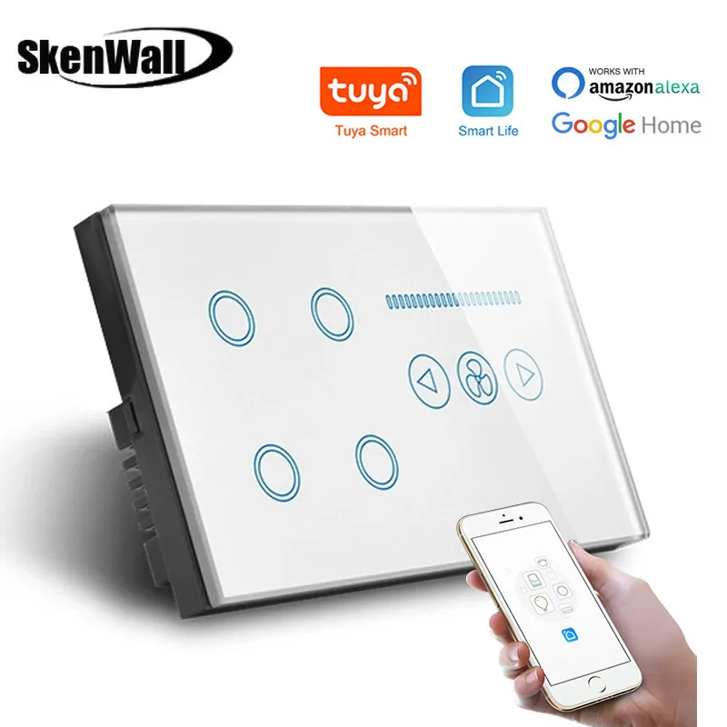 Умный Потолочный Переключатель Tuya Wi Fi 8 Gang Touch управление через приложение